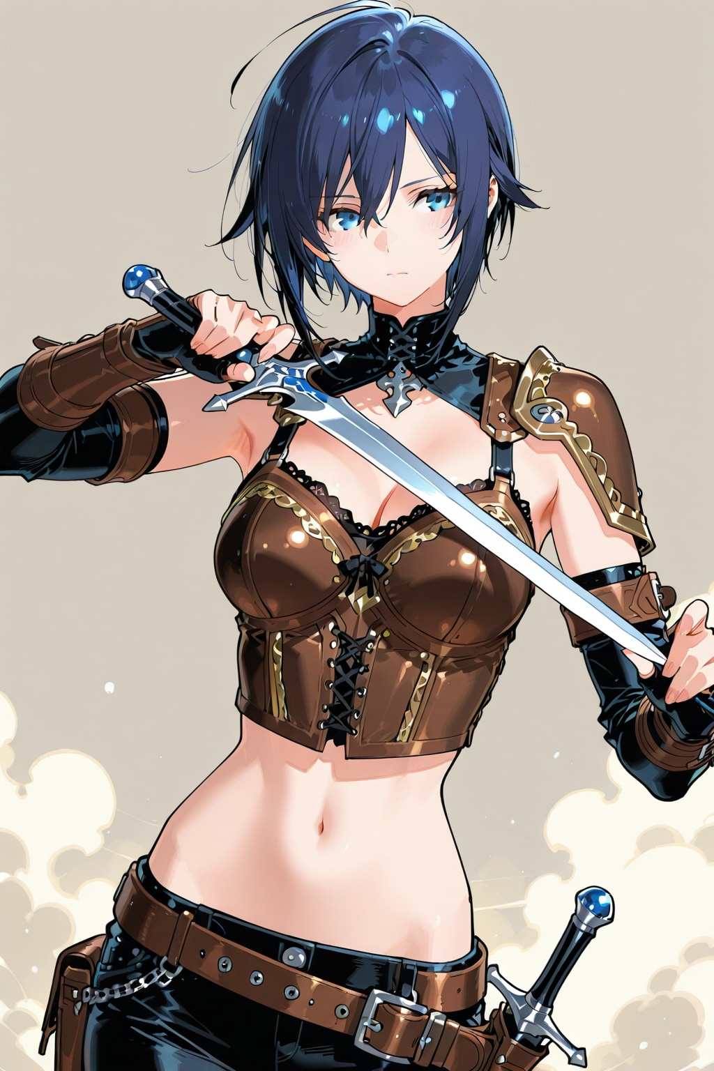 ダガーと革鎧