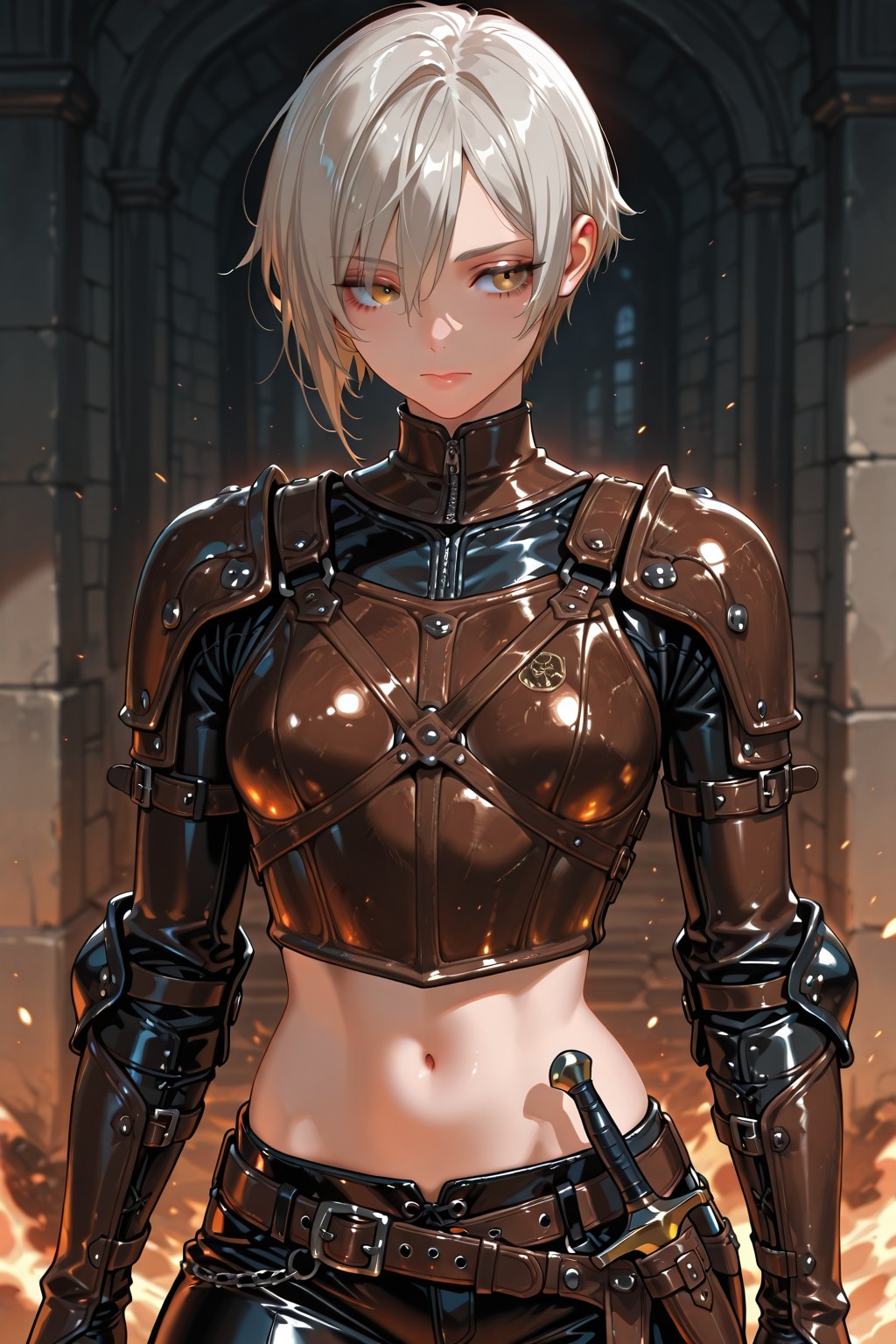 ダガーと革鎧