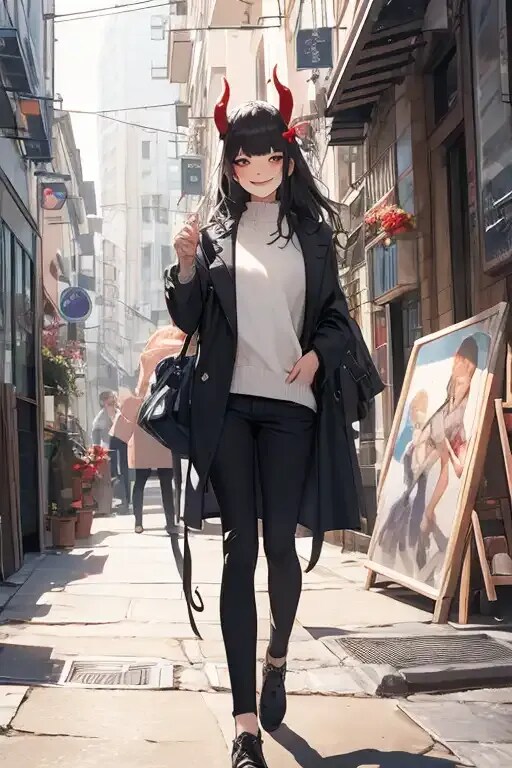 怖い悪魔の笑顔