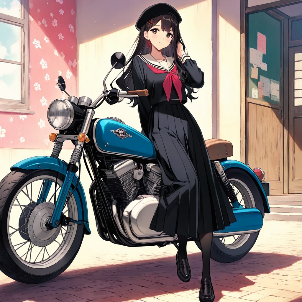 バイクが好きだった彼女 | の人気AIイラスト・グラビア
