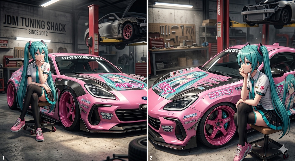 初音ミクとBRZ