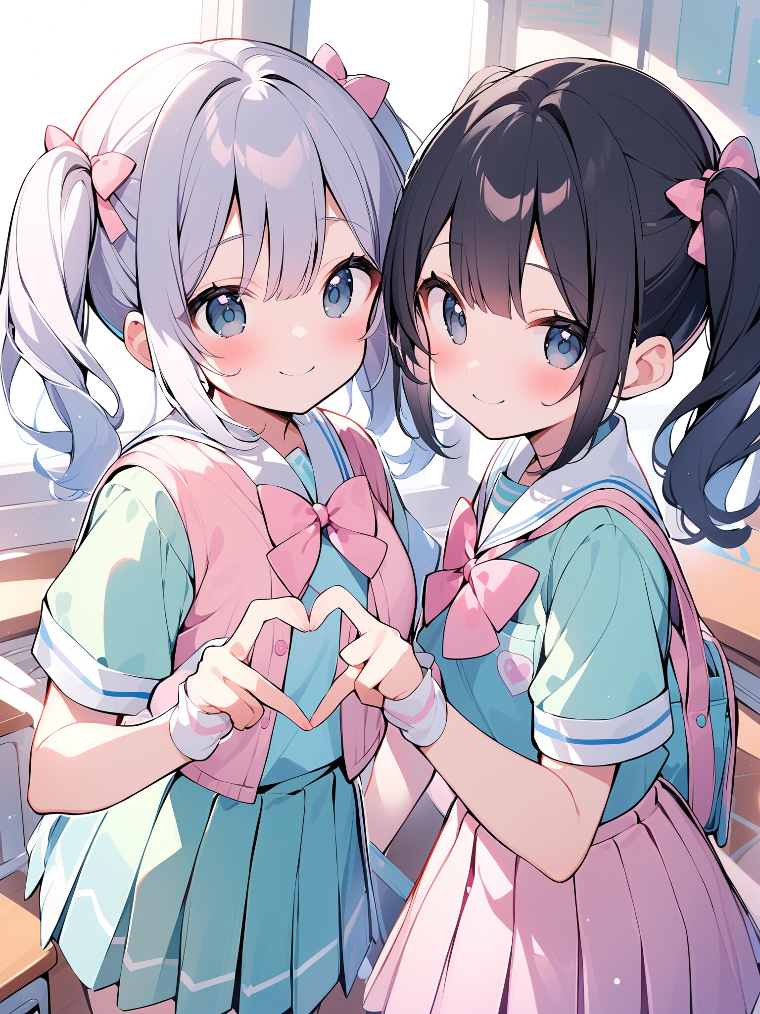 仲良しハートツインテちゃん