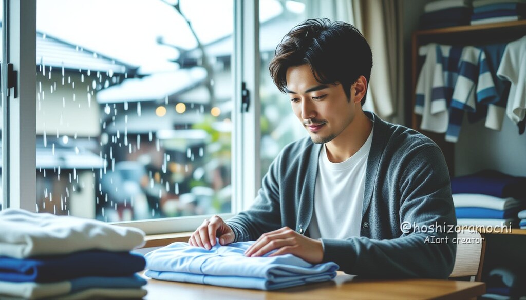 雨音響く午後のランドリータイム物語 - A rainy afternoon laundry time story