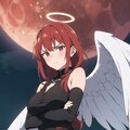 腕を組んでこちらを見る、天使になったミサトさん他2枚 2枚目