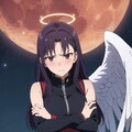 腕を組んでこちらを見る、天使になったミサトさん他2枚 3枚目