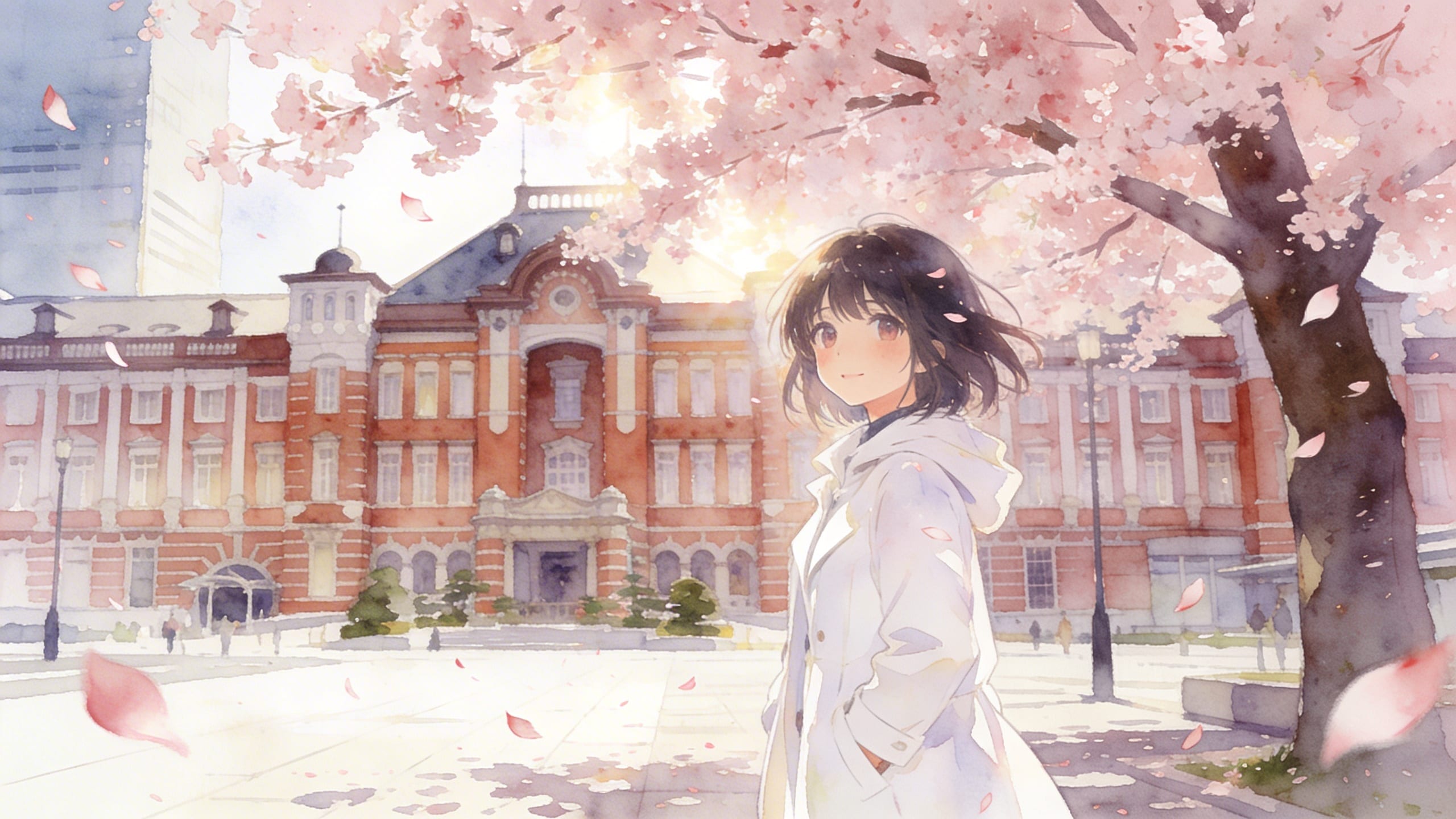 春の駅 | の人気AIイラスト・グラビア