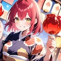 りんご飴、どうぞ！さぁ秋祭りデート、楽しみましょう[days AI] 2枚目