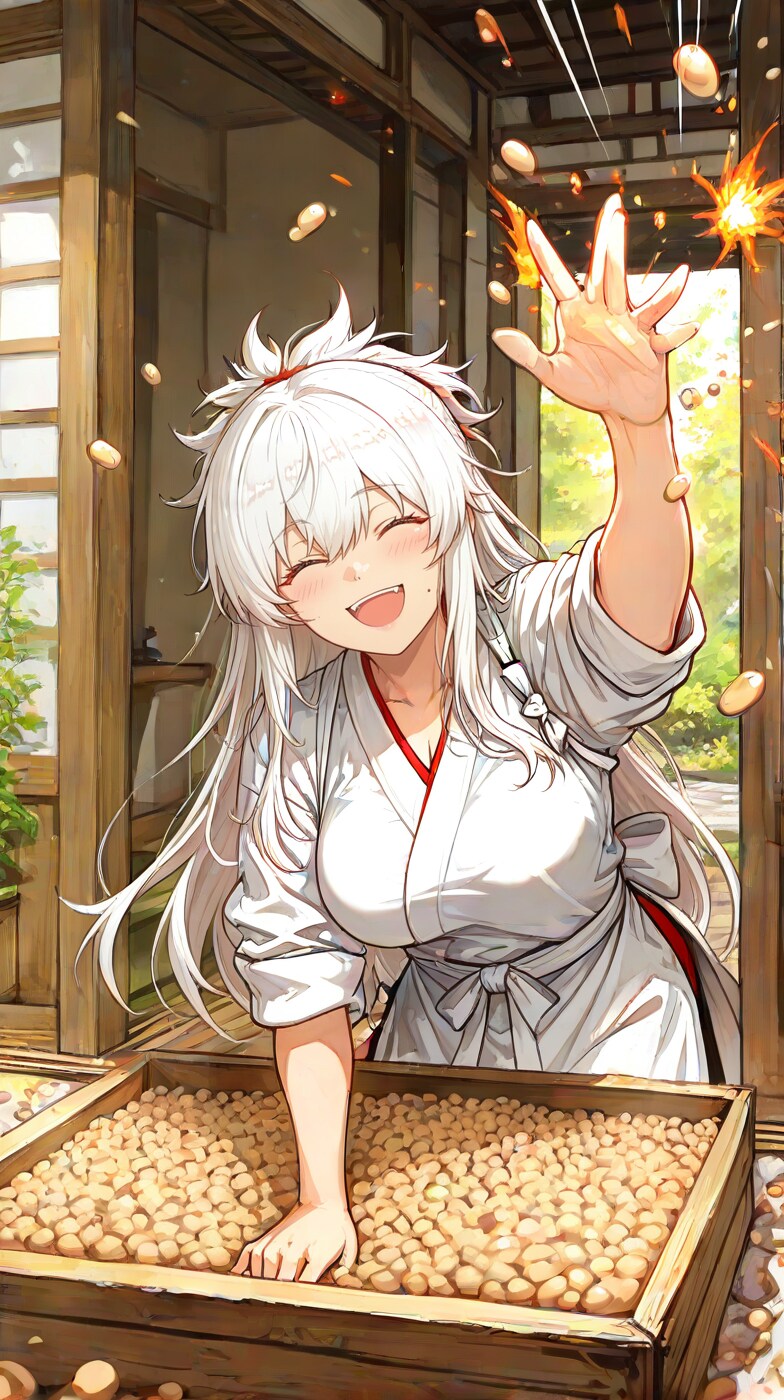 灯華の全力豆まき