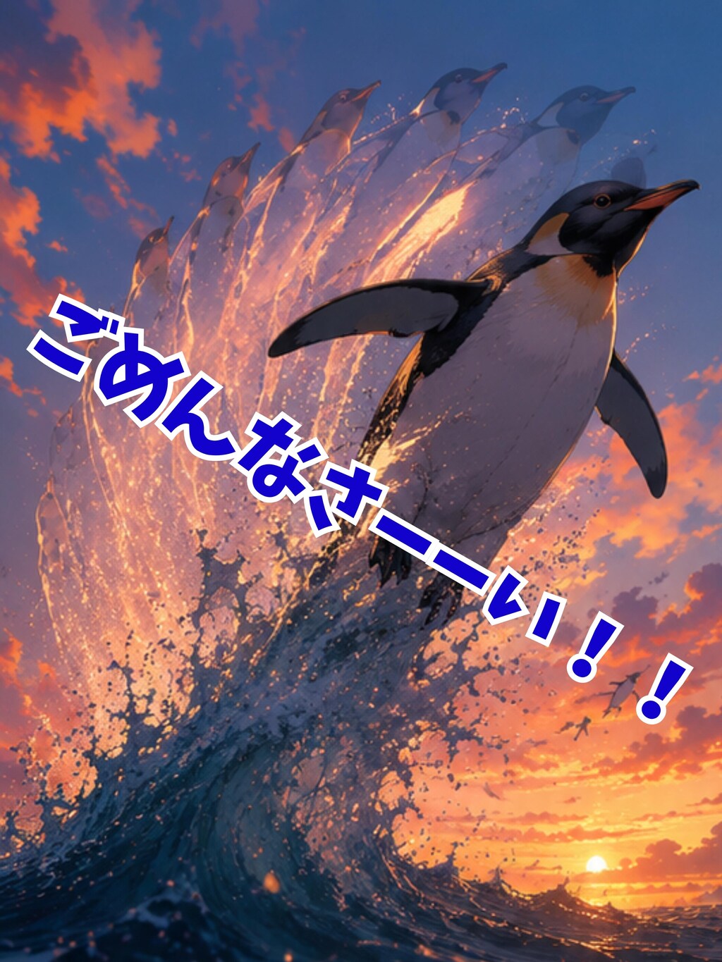 全力羽ばたき中！