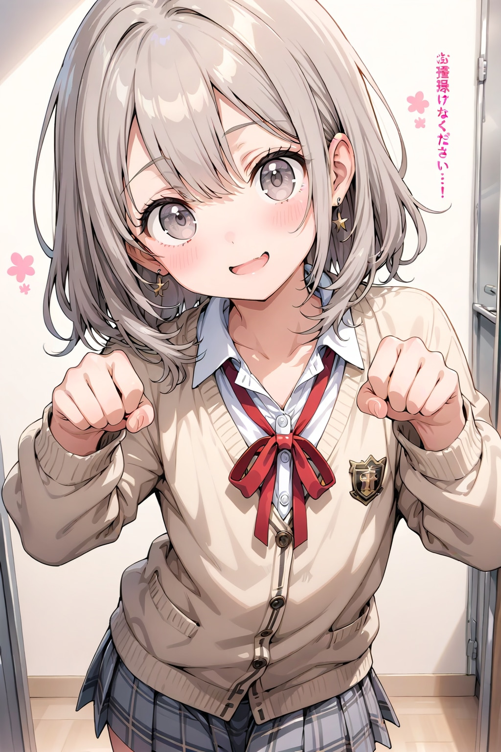 可愛いポーズをするおじょう