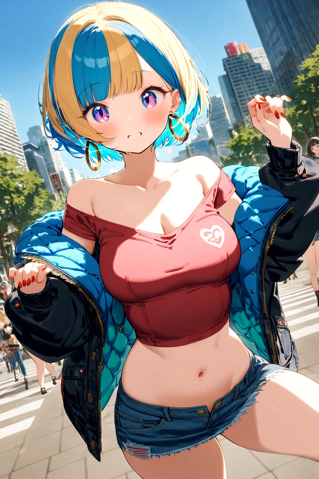 カラフル髪娘とデート