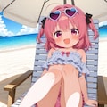 女の子と海 8枚目