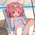 女の子と海 9枚目
