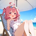 女の子と海 5枚目