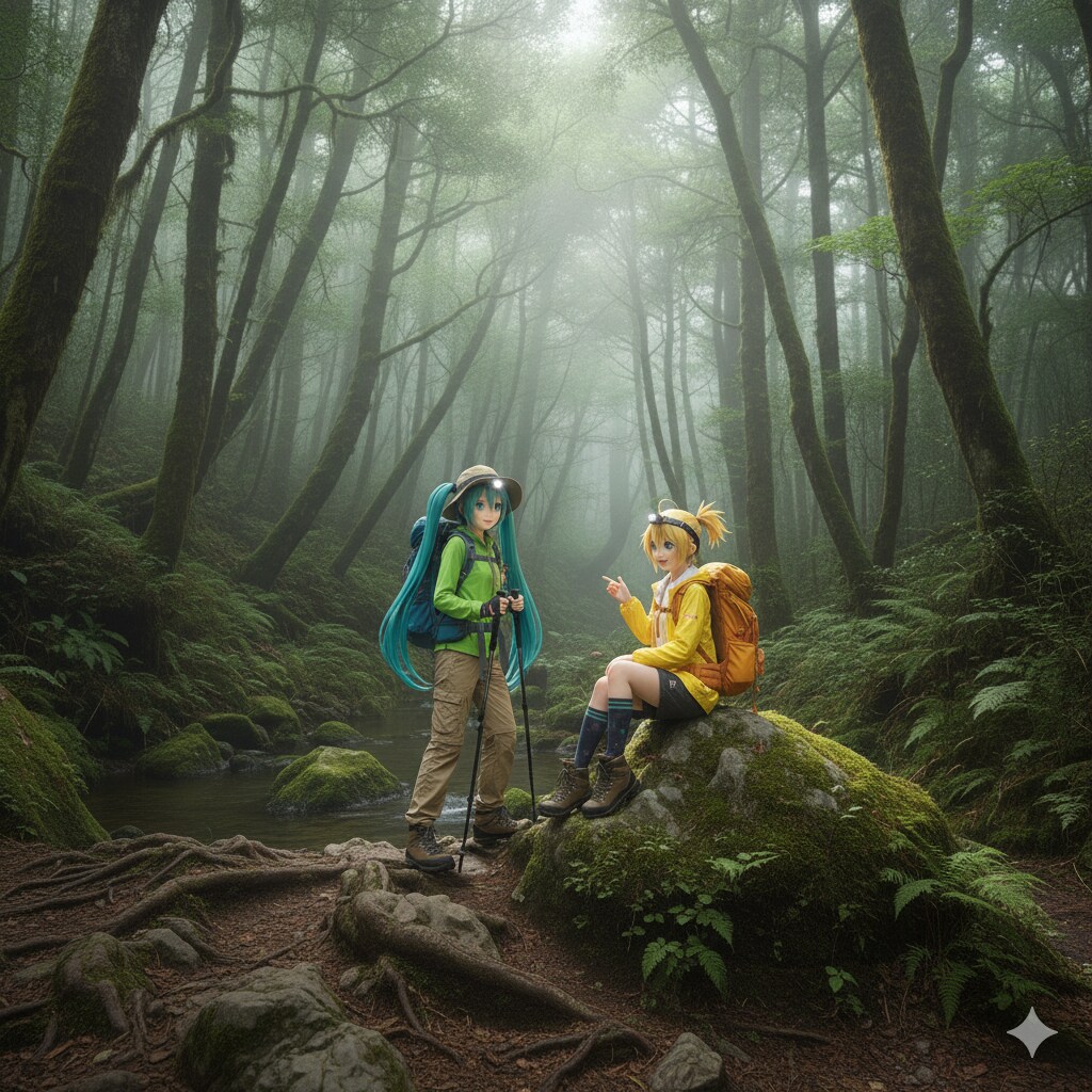 ミクさんリンさん 縄文杉トレッキングツアーに来ました