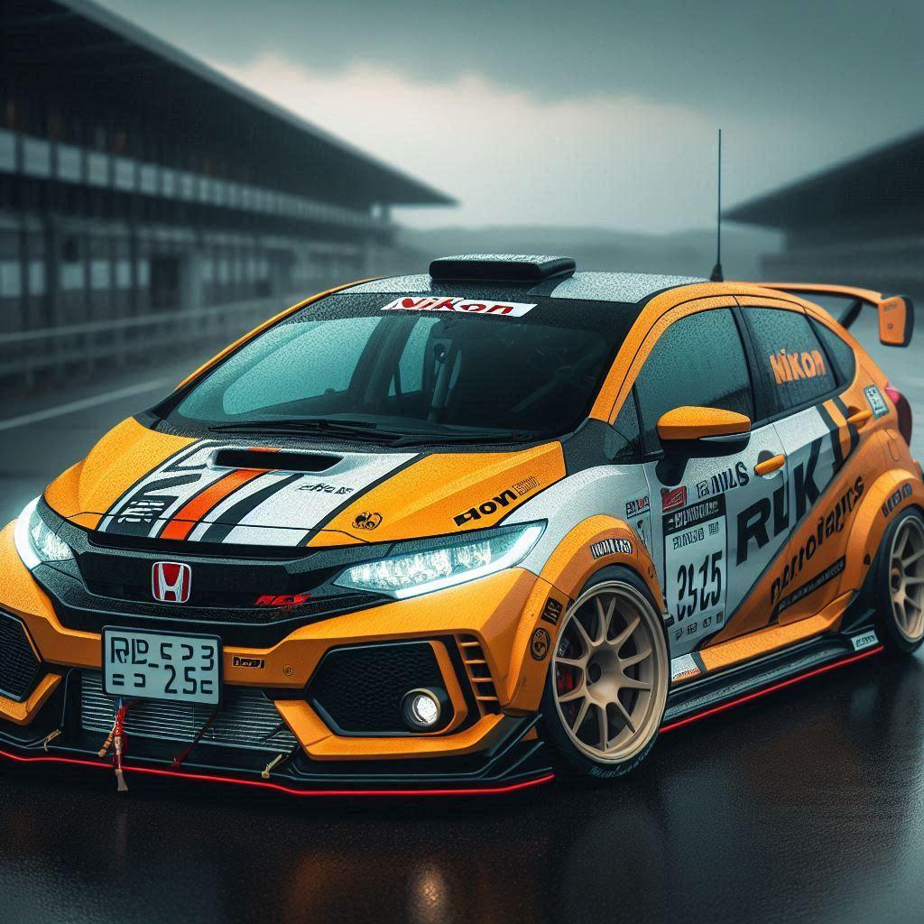 ニコンカラーホンダフィットRSラリーカー | の人気AIイラスト・グラビア