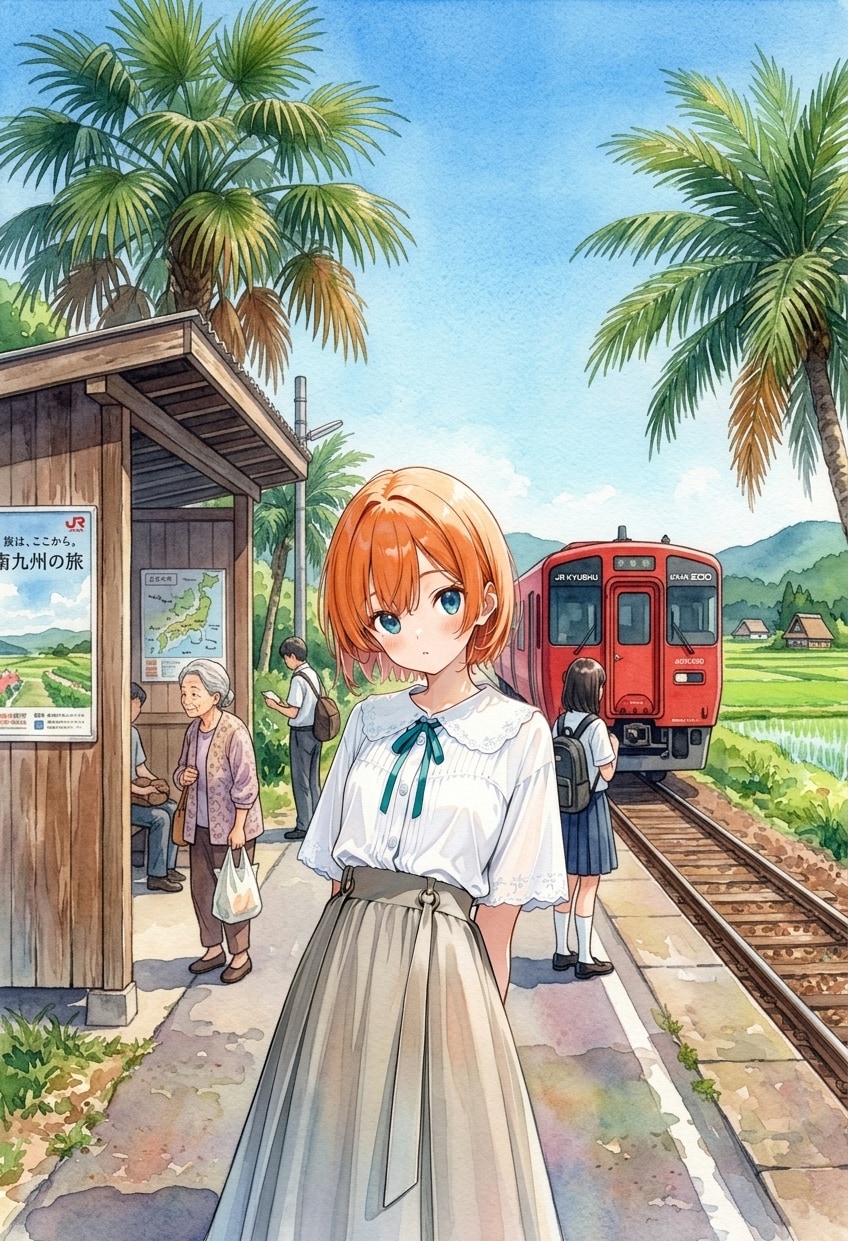 JR九州田舎無人駅 | の人気AIイラスト・グラビア