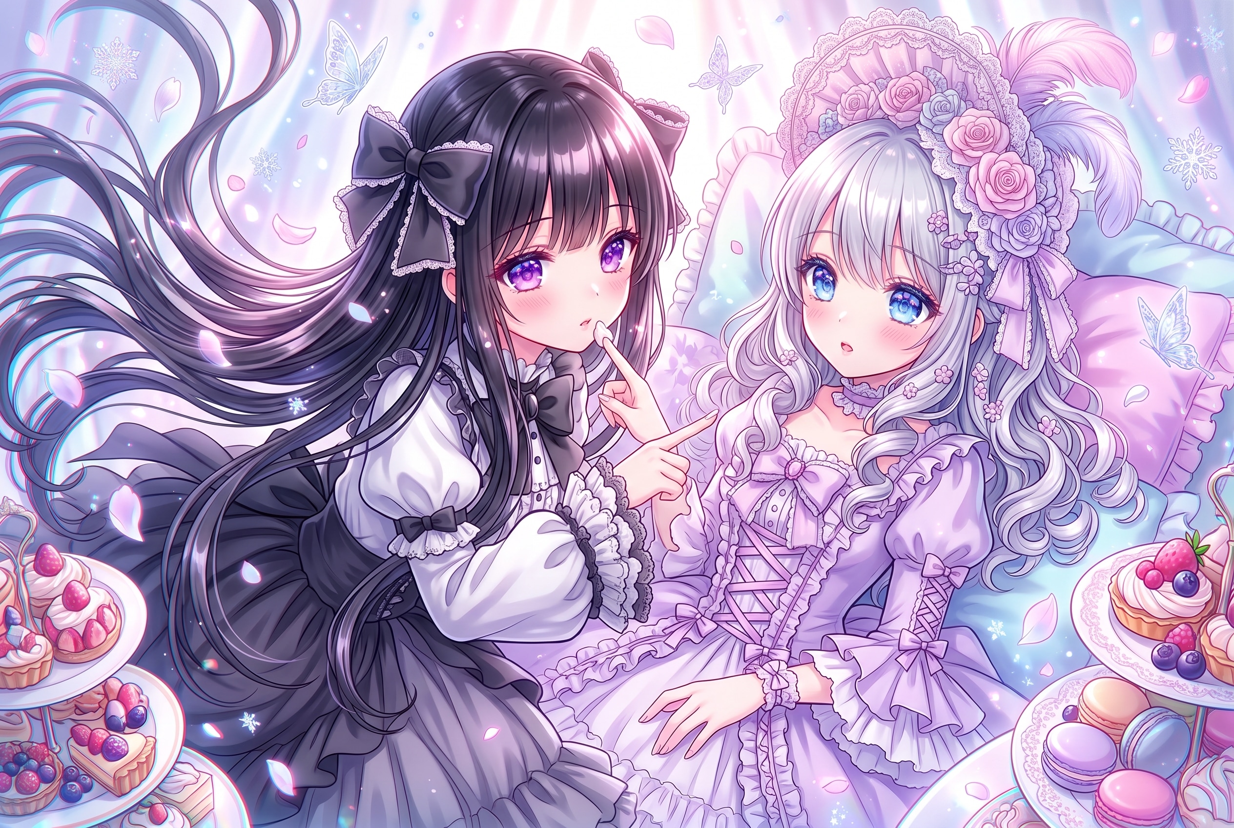 薔薇と甘夢の双奏 | の人気AIイラスト・グラビア