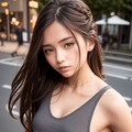 着慣れないタンクトップの三つ編みの子。 2枚目