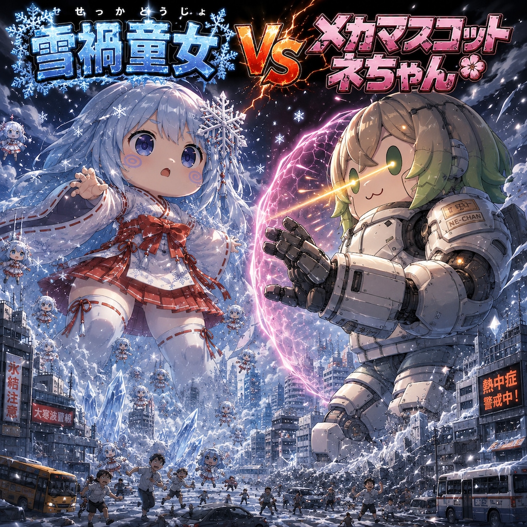 雪禍童女VSメカマスコットネちゃん