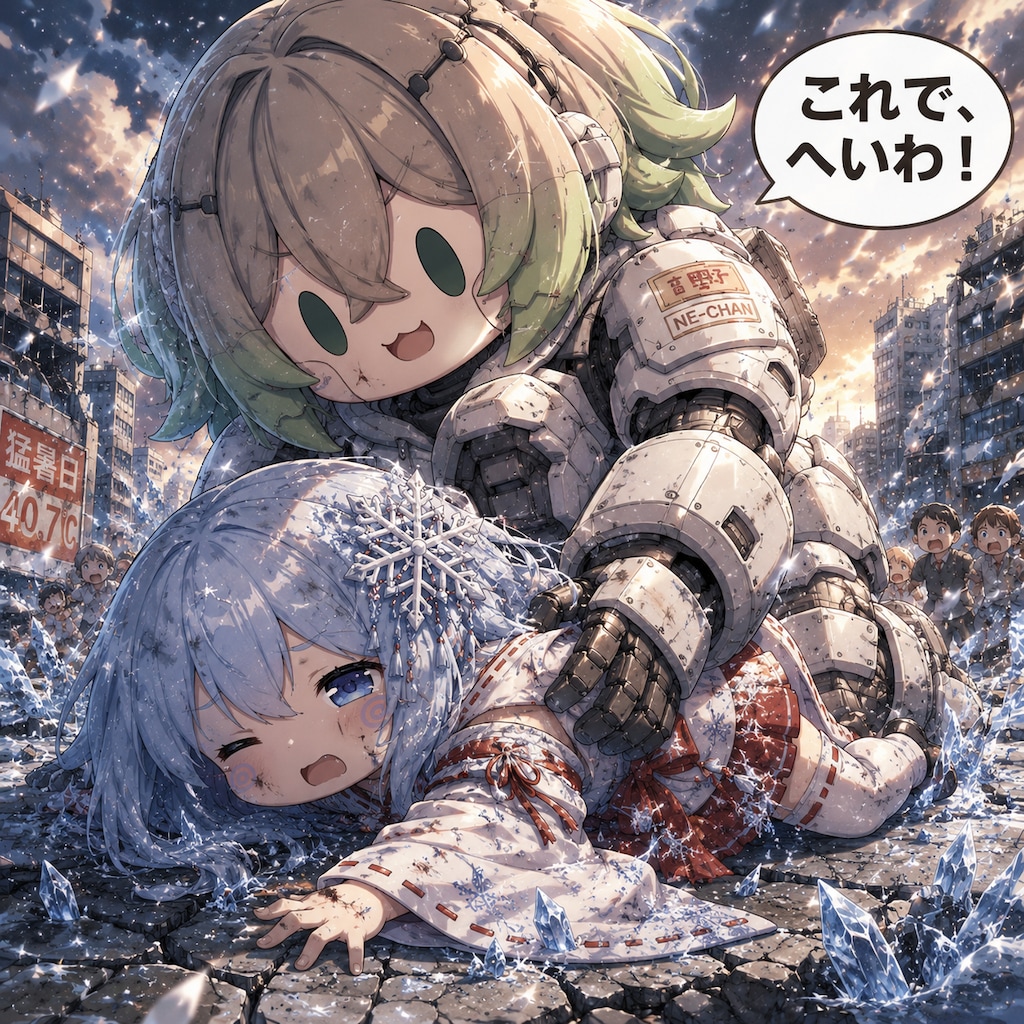 雪禍童女VSメカマスコットネちゃん
