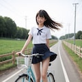 自転車女子 5枚目