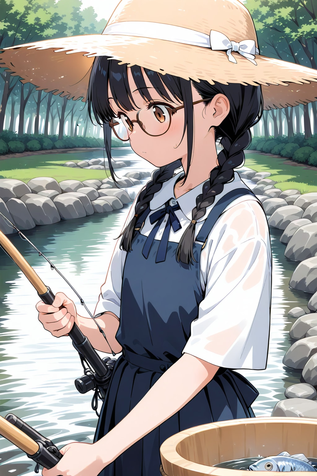 三つ編みの眼鏡っ娘