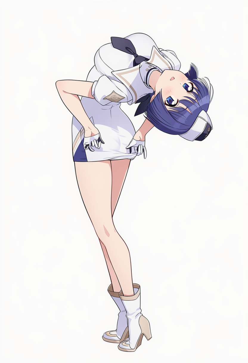 ブルアカオペレーター服　後ろ反り21 | の人気AIイラスト・グラビア