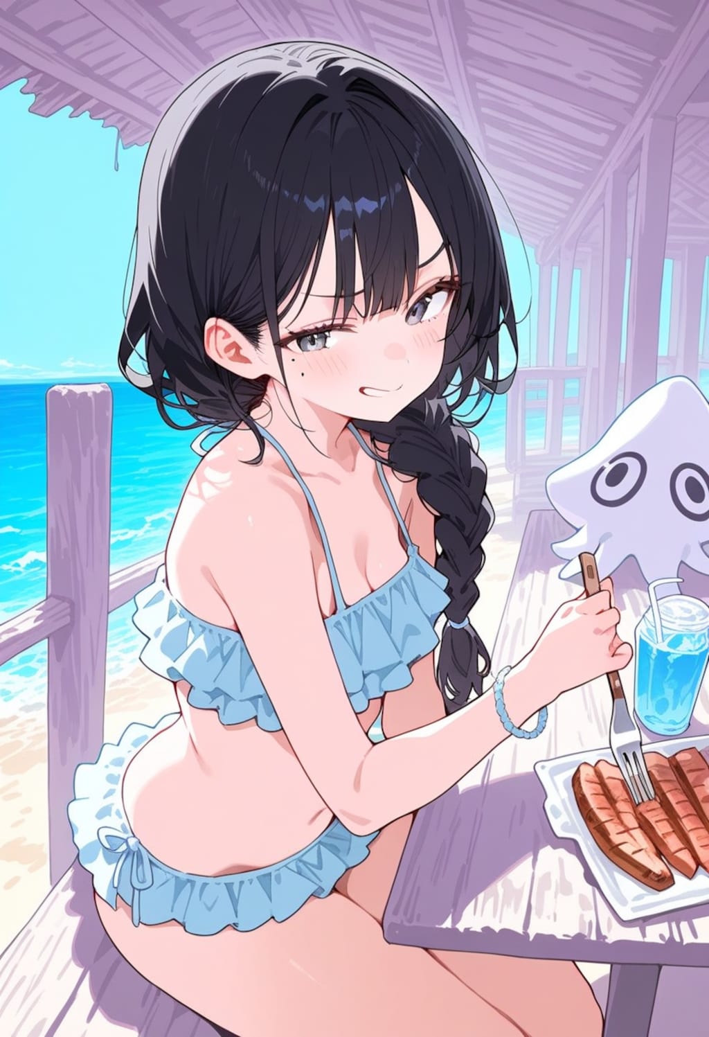 イカを食べる、ゲソ！