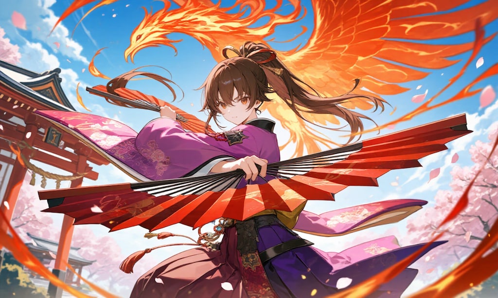 鉄扇女子と朱雀