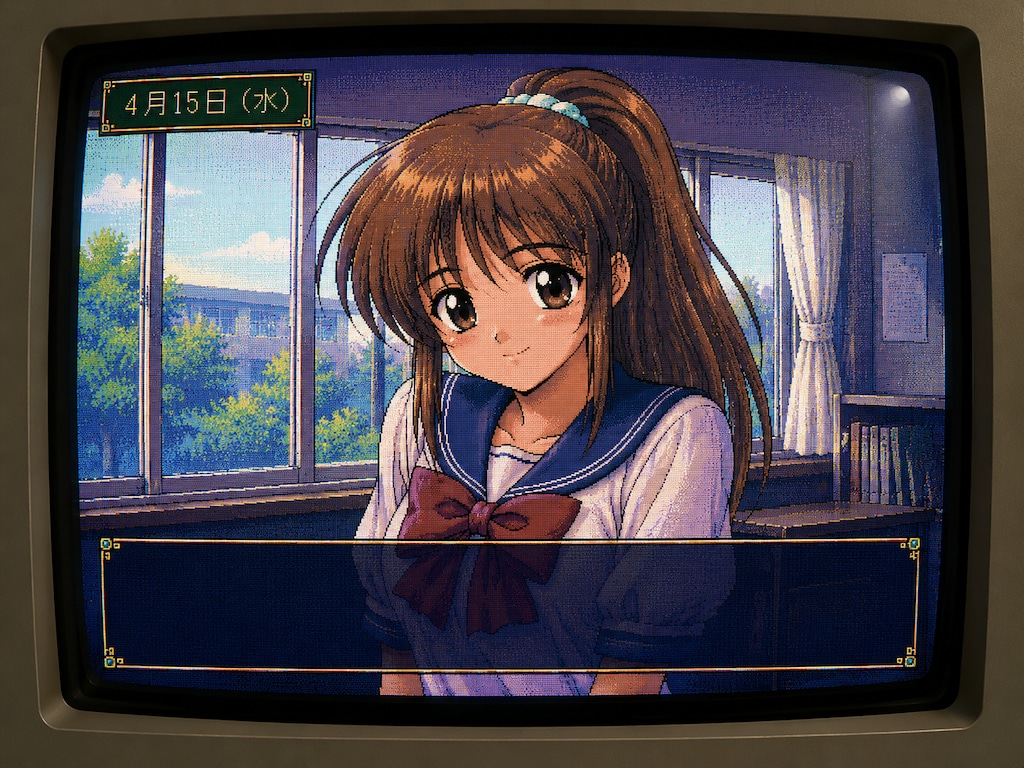 90年代恋愛シュミレーションゲーム風な女の子