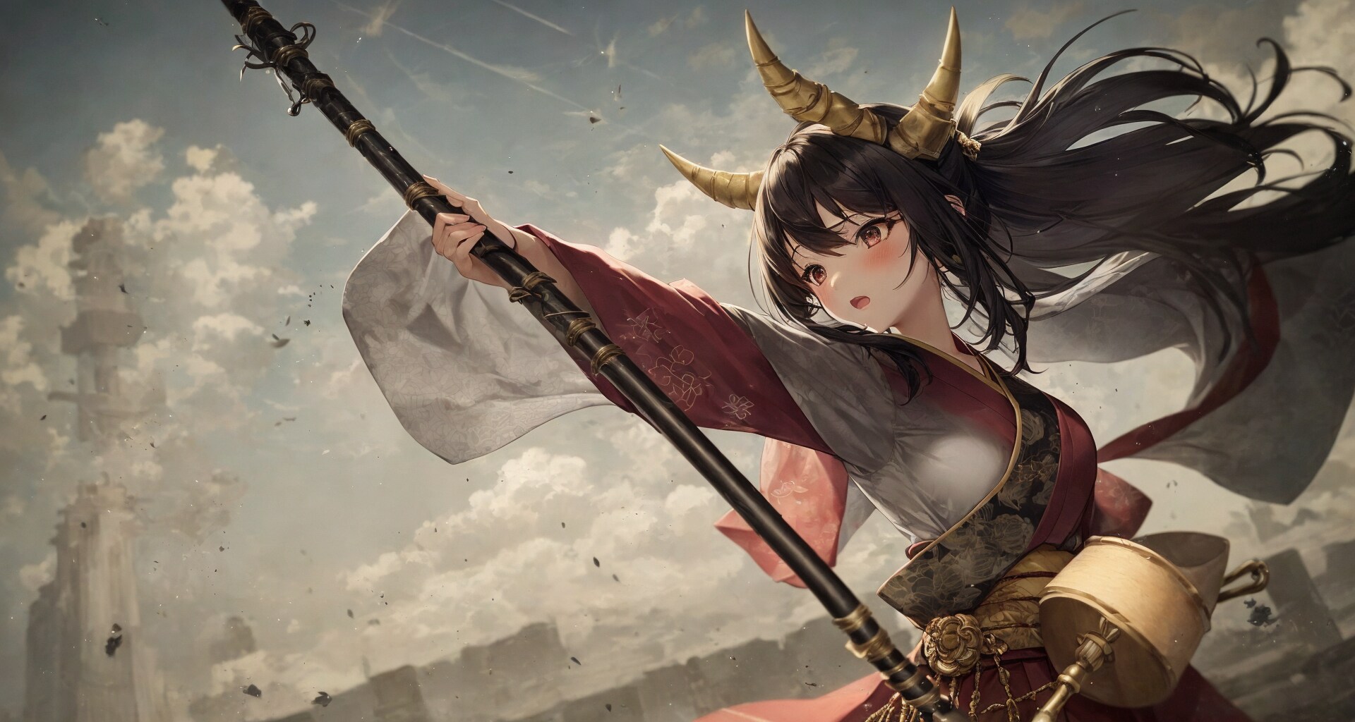 鬼に錫杖