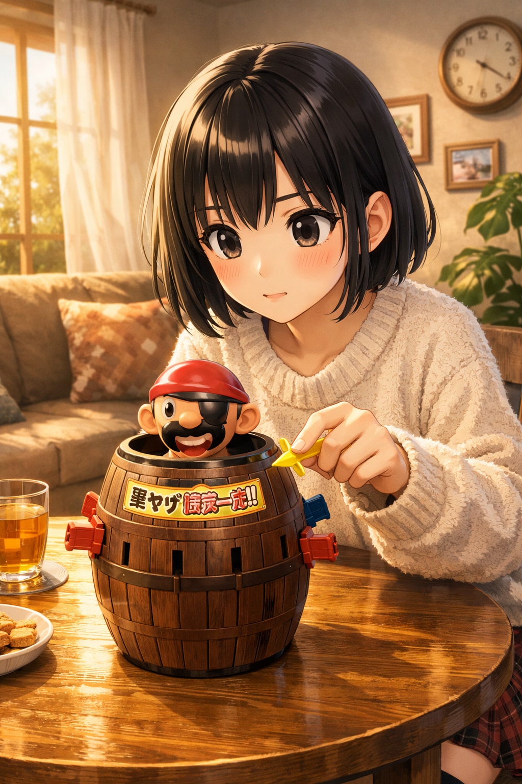 黒ひげ危機一髪で遊ぶ女の子 | の人気AIイラスト・グラビア