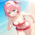 ビーチサイドを走る少女詰め合わせ♪ 8枚目