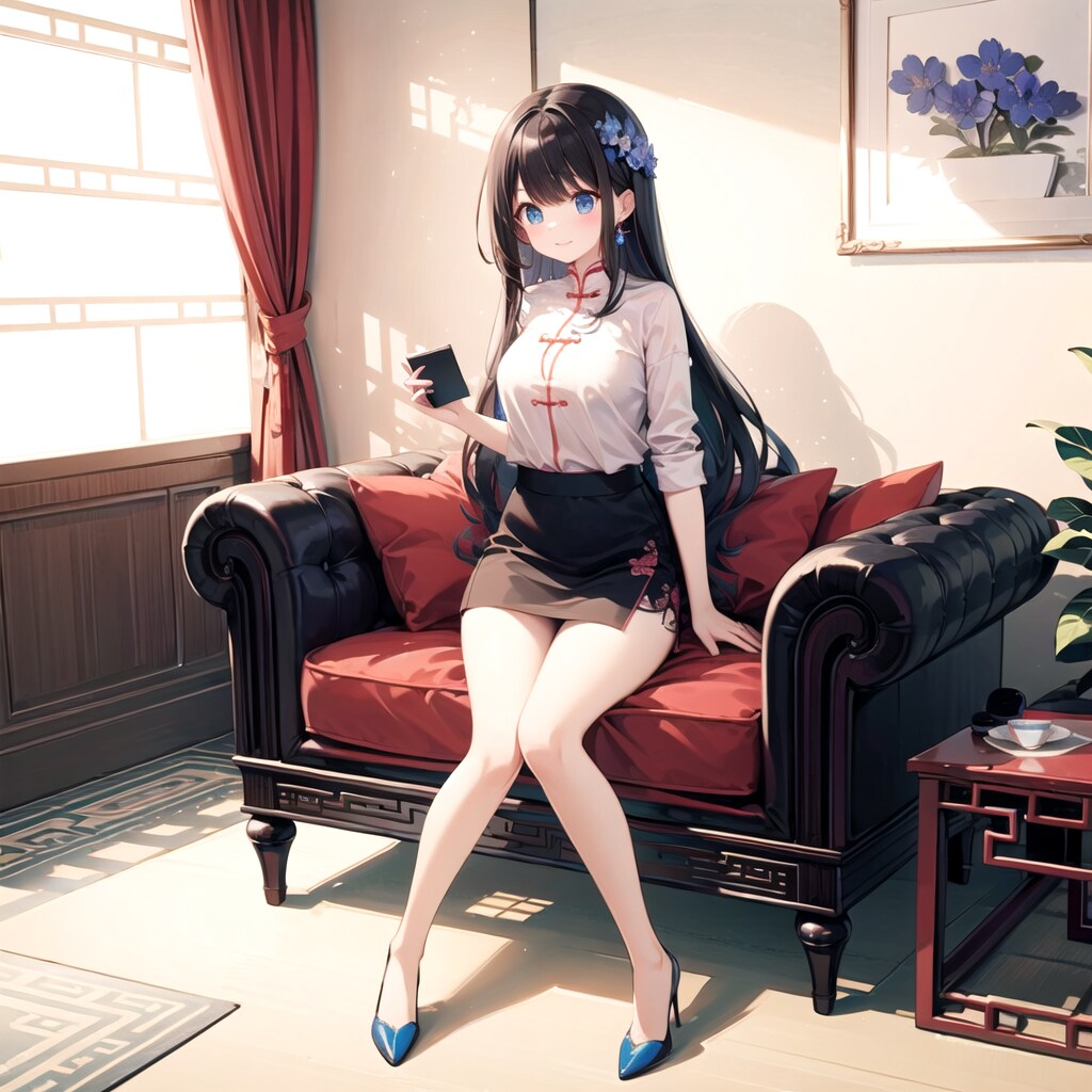 中華風ブラウス