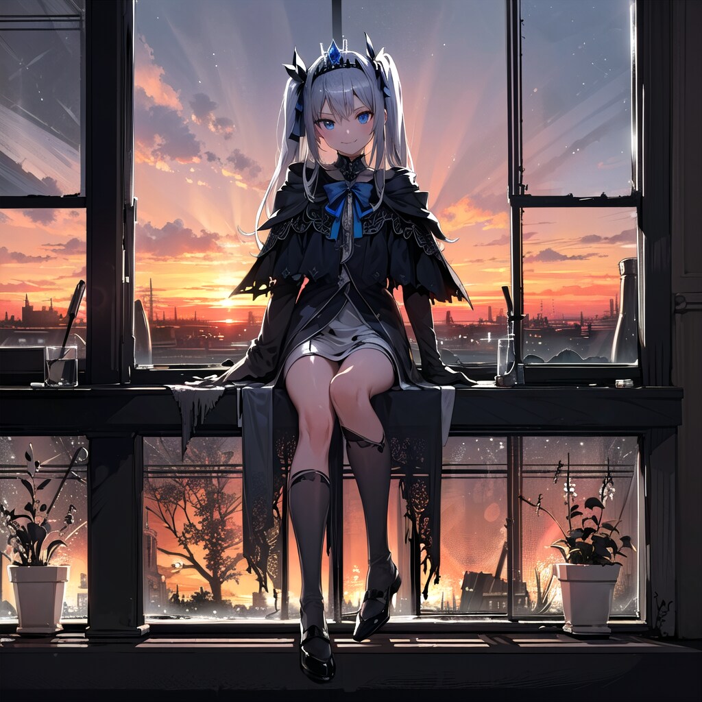 夕焼けの窓