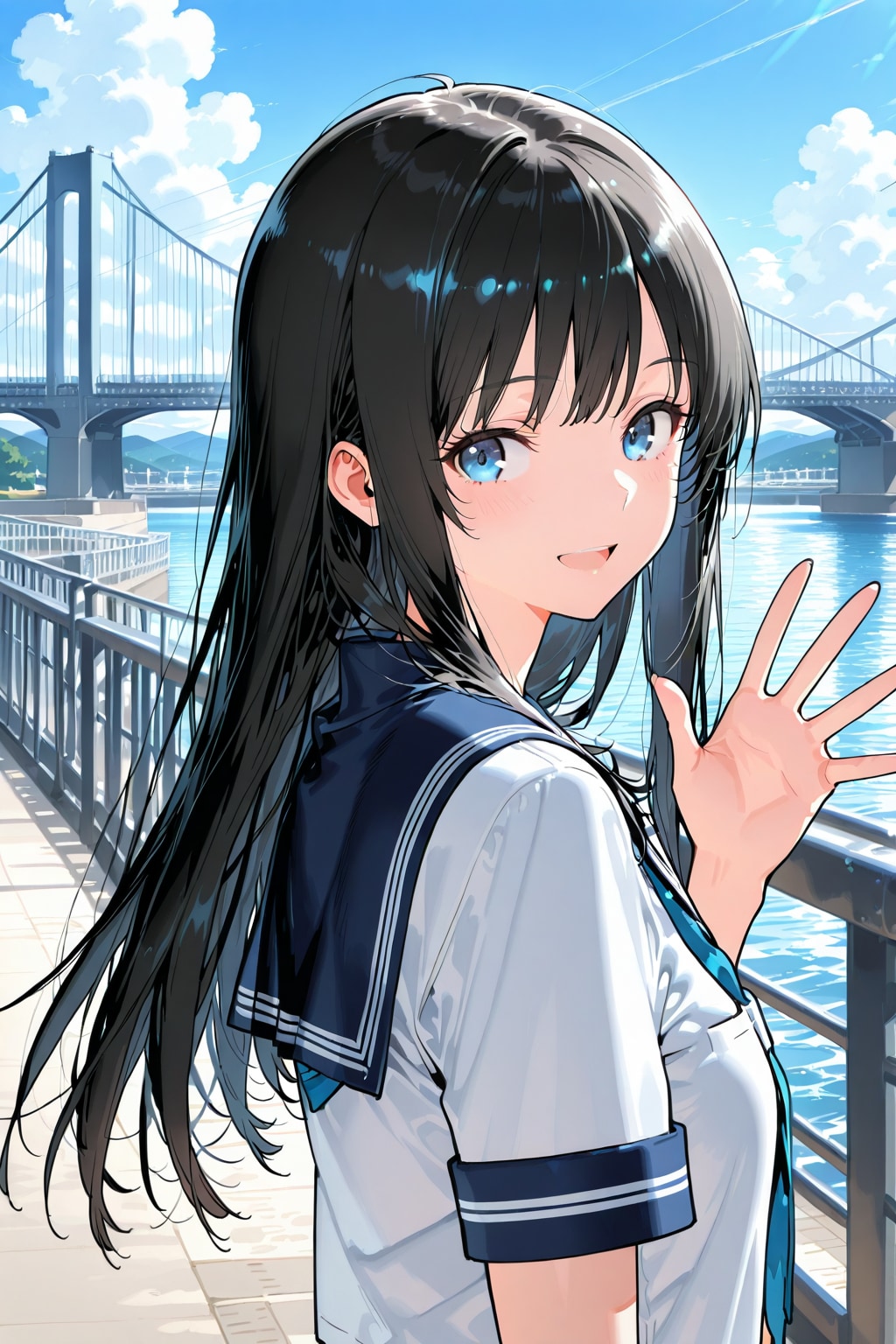 手を振る女の子 | の人気AIイラスト・グラビア