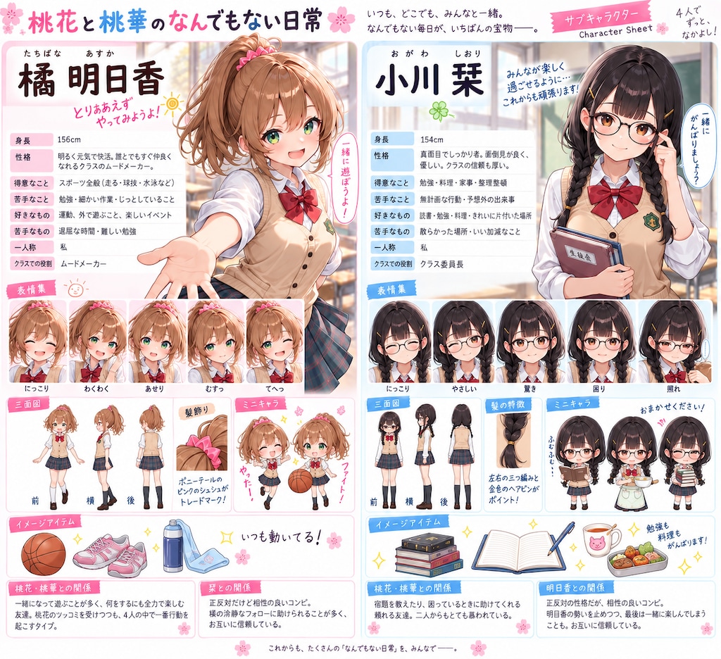 【橘 明日香】&【小川 栞】