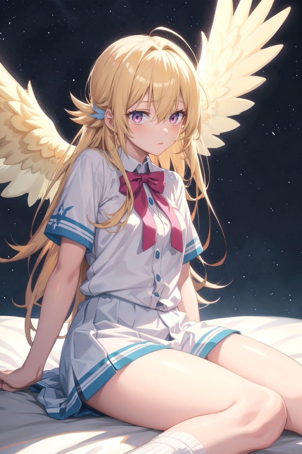 やる気のないだらけきったニート系天使 | の人気AIイラスト・グラビア