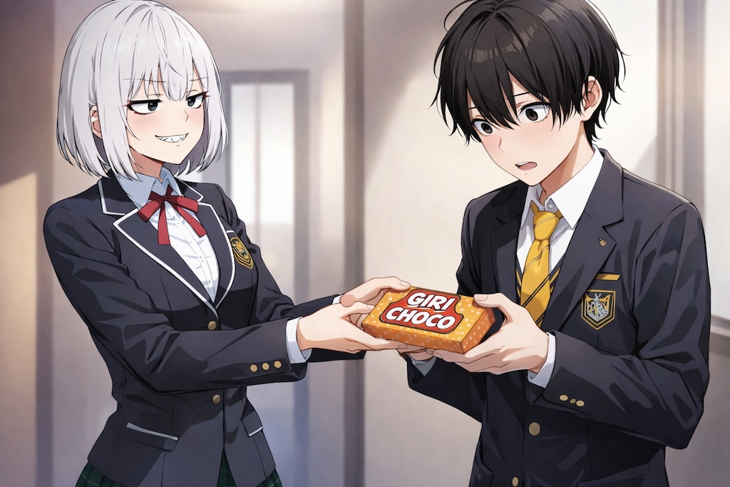 はい時任先輩、義理チョコです🤍