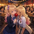 りんご飴とJK 2枚目