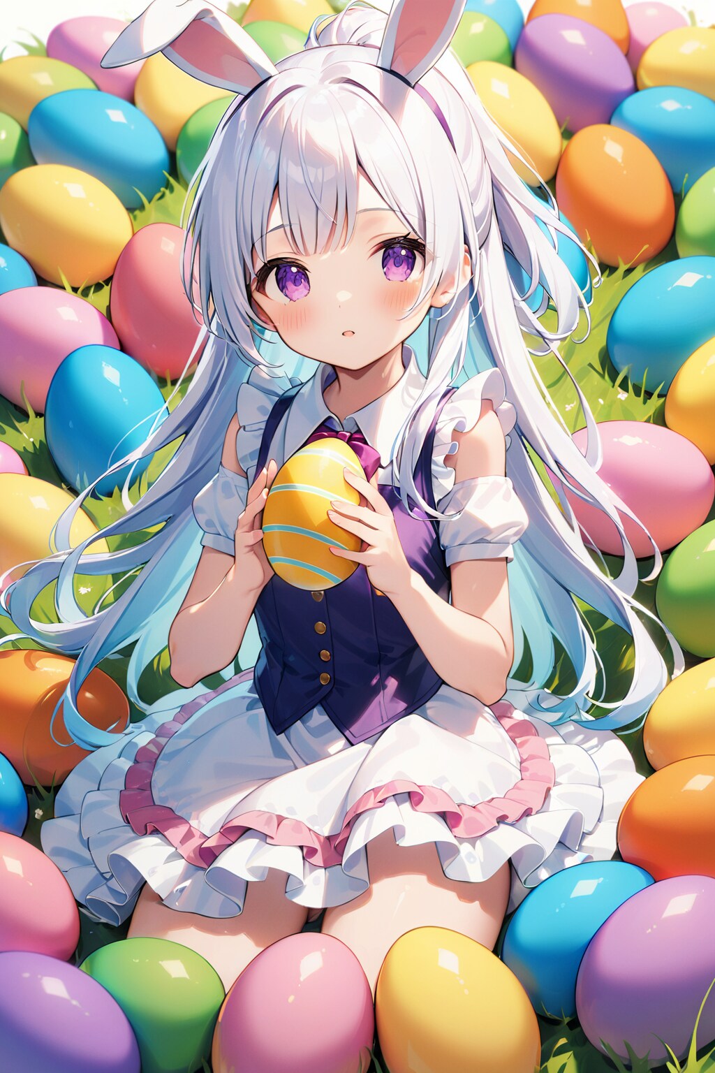 銀髪白兎(イースターバニー)_20240403