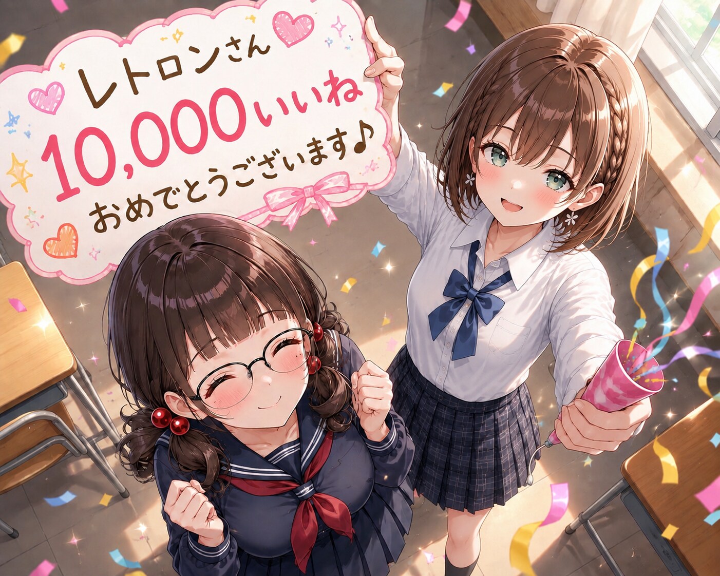 レトロンさん10,000いいねおめでとうございます♪ | の人気AIイラスト・グラビア