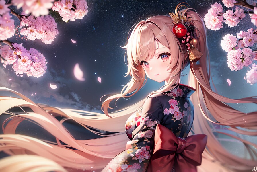 夜の桜