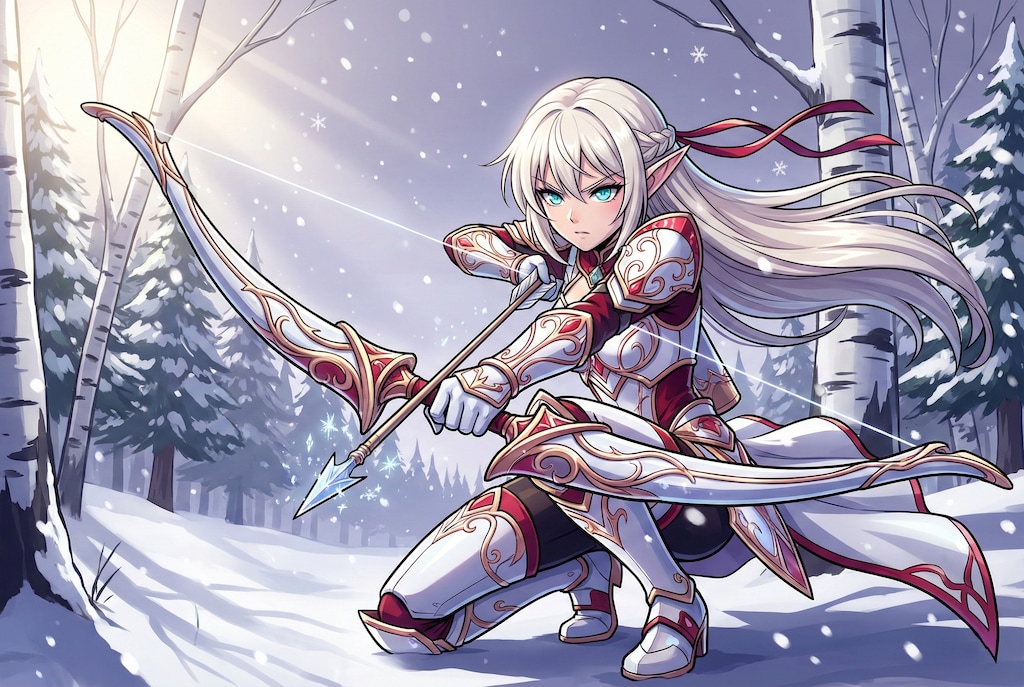 雪森に弦月を引く