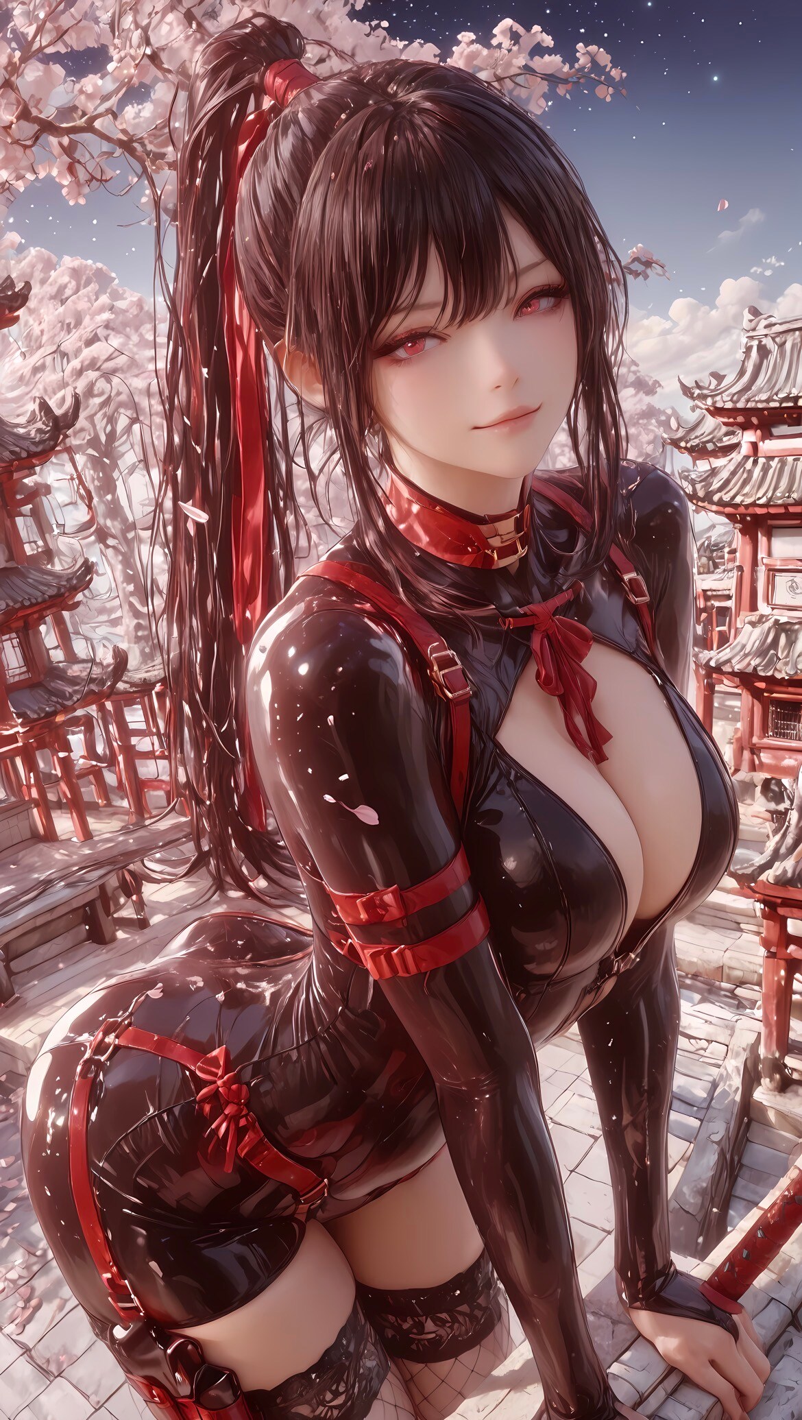 真紅の瞳のくのいち