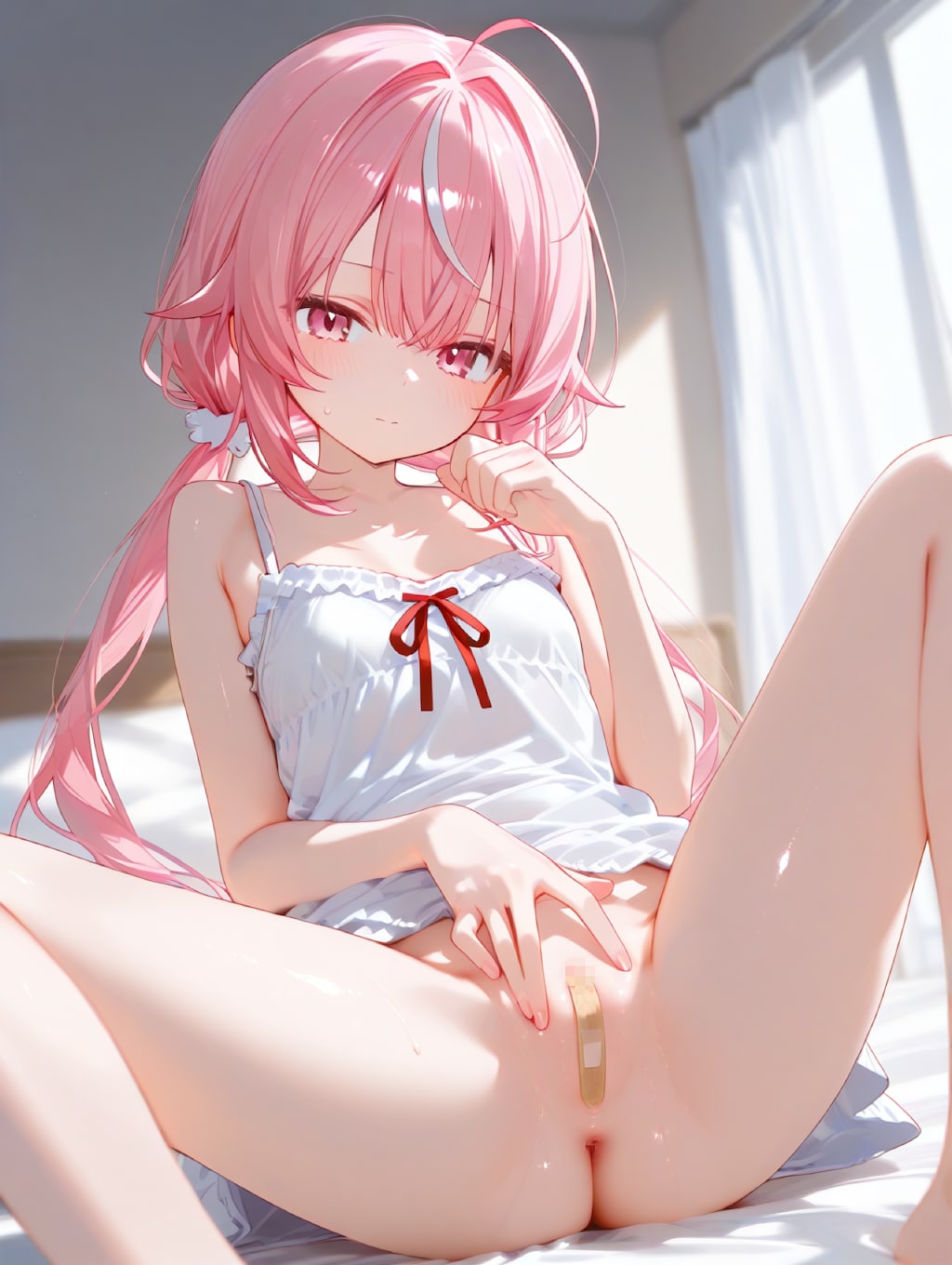 ピンク髪ちゃんのーぱてぃ絆創膏チャレンジ