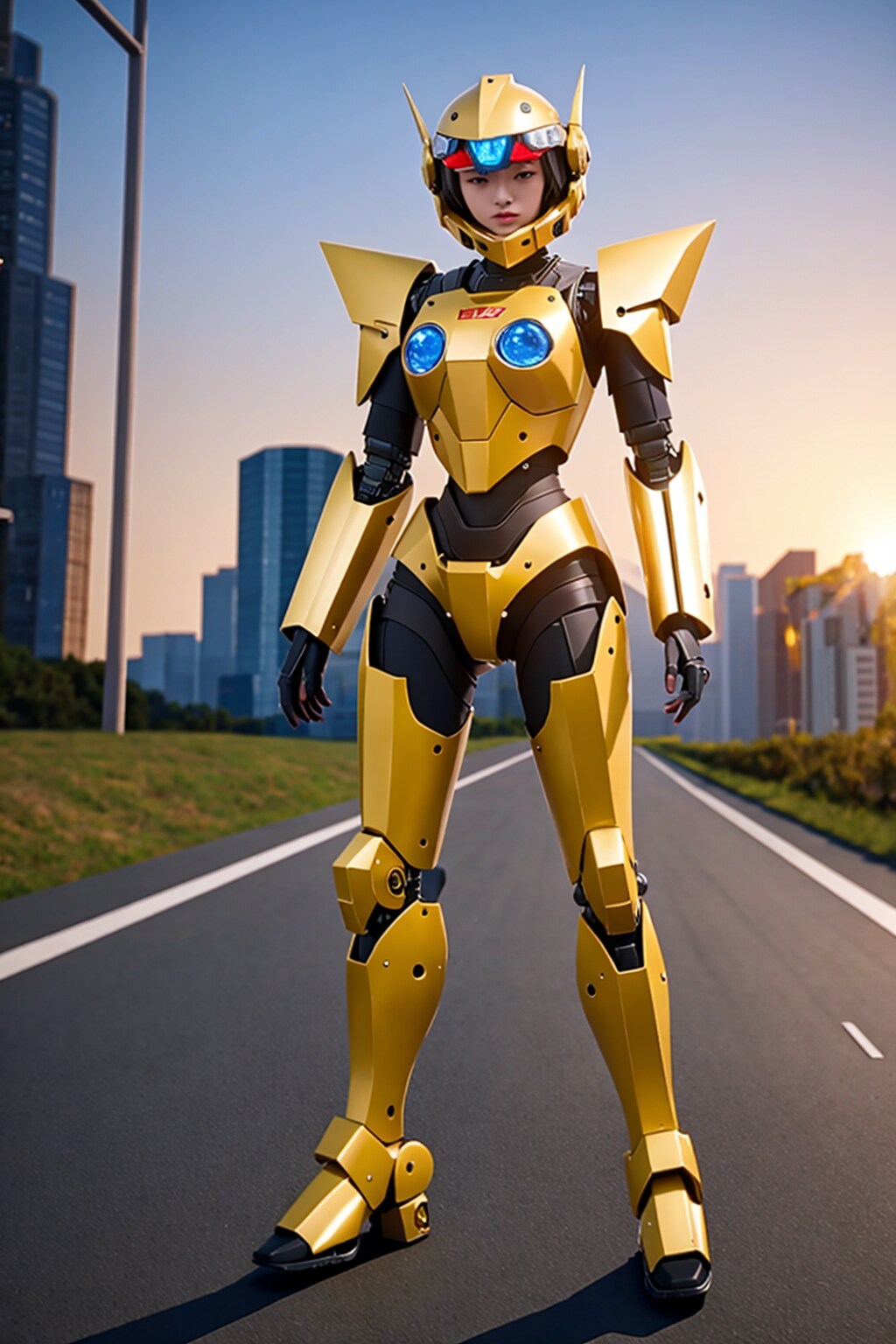 メカガールを５枚で作る