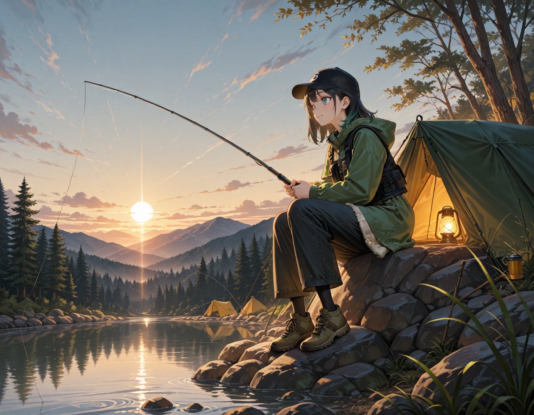 湖畔のひととき | の人気AIイラスト・グラビア