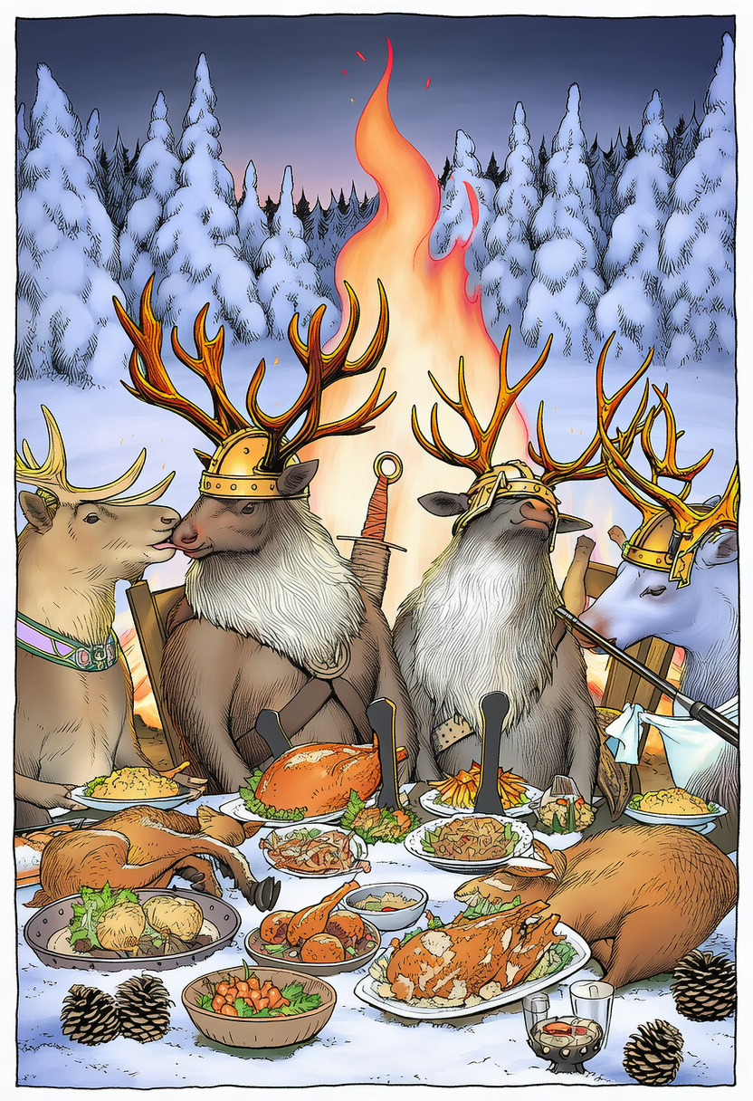 ユール祭　トナカイ | の人気AIイラスト・グラビア